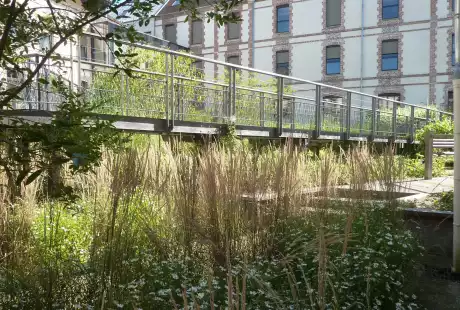 Savart Paysage – paysagiste urbaniste -  Sézanne – Marne – Grand Est – parc public – petit espace -médiathèque - ancien collège - jardin clos - développement durable – biodiversité - Victoires du Paysage
